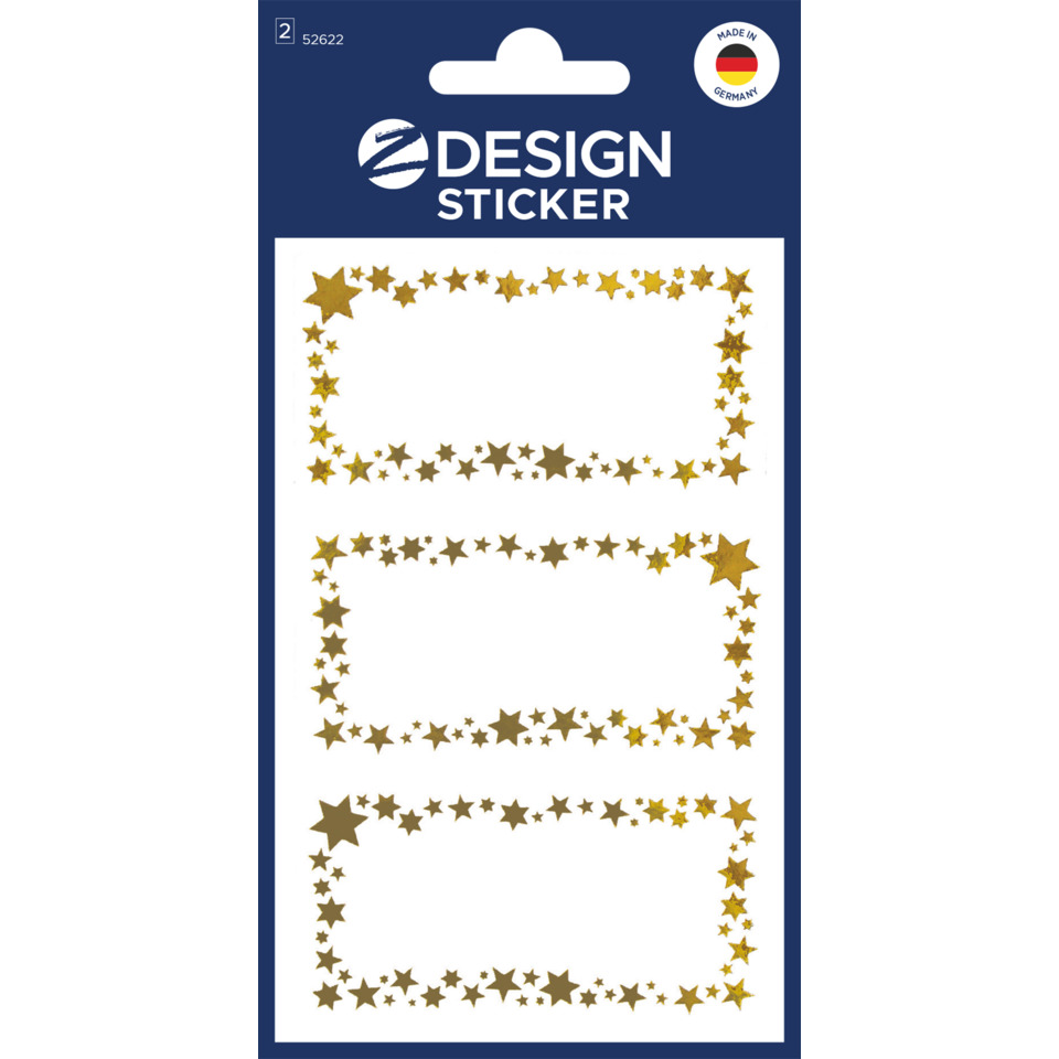 Sticker, Sternenrahmen, Gold, Decorative, Aufkleber