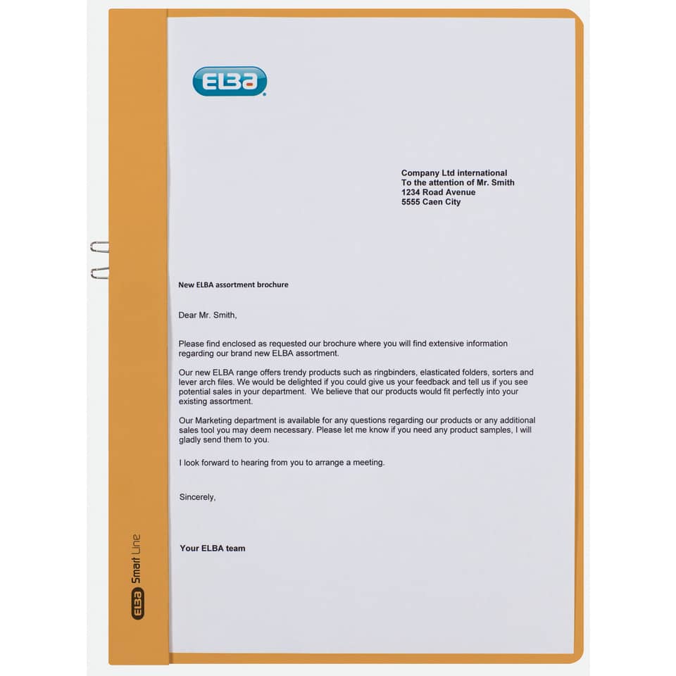 orange folder, Binder, Dokument, Brief, Elba-logo