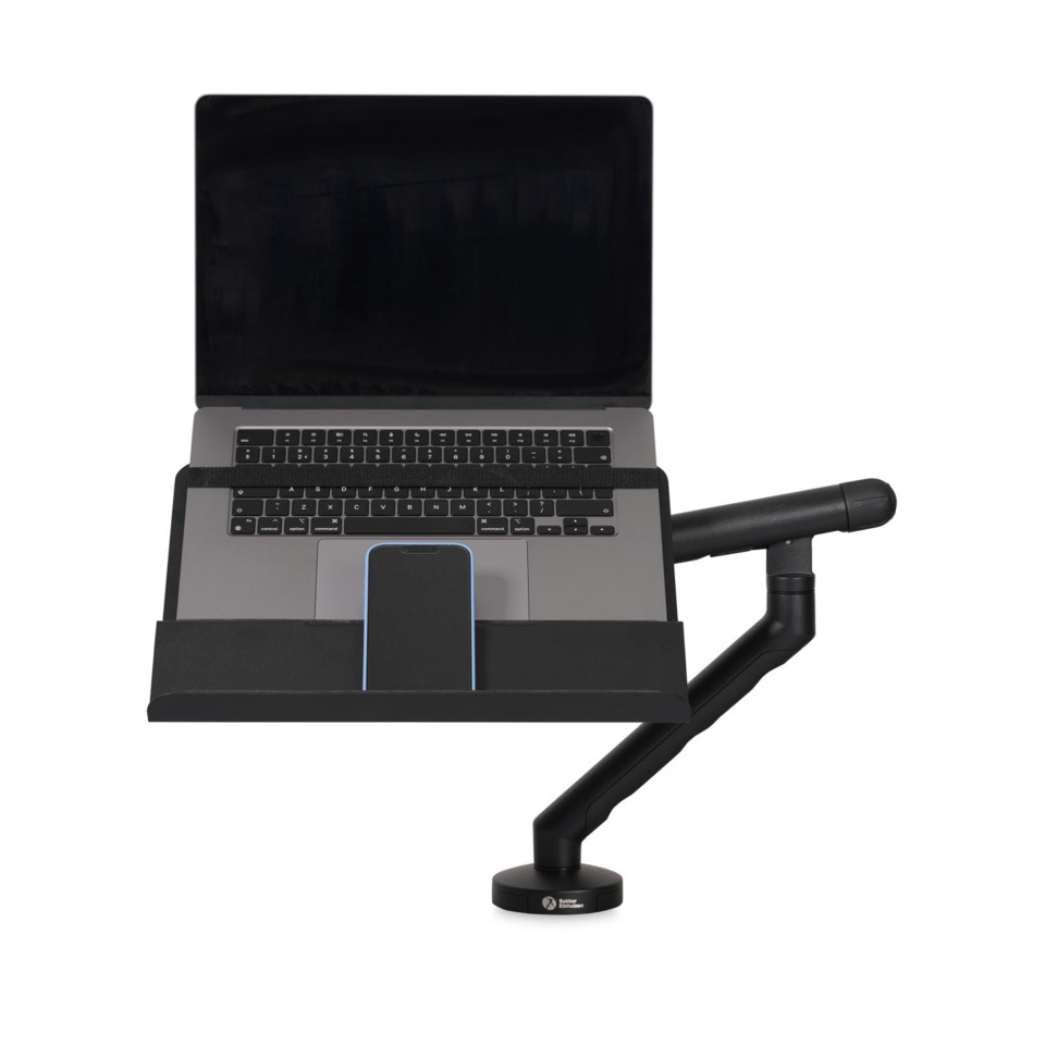 Laptop-Ständer, Desk-Mount, Telefon/Tablet Halterung, Verstellbarer Arm, Schwarz