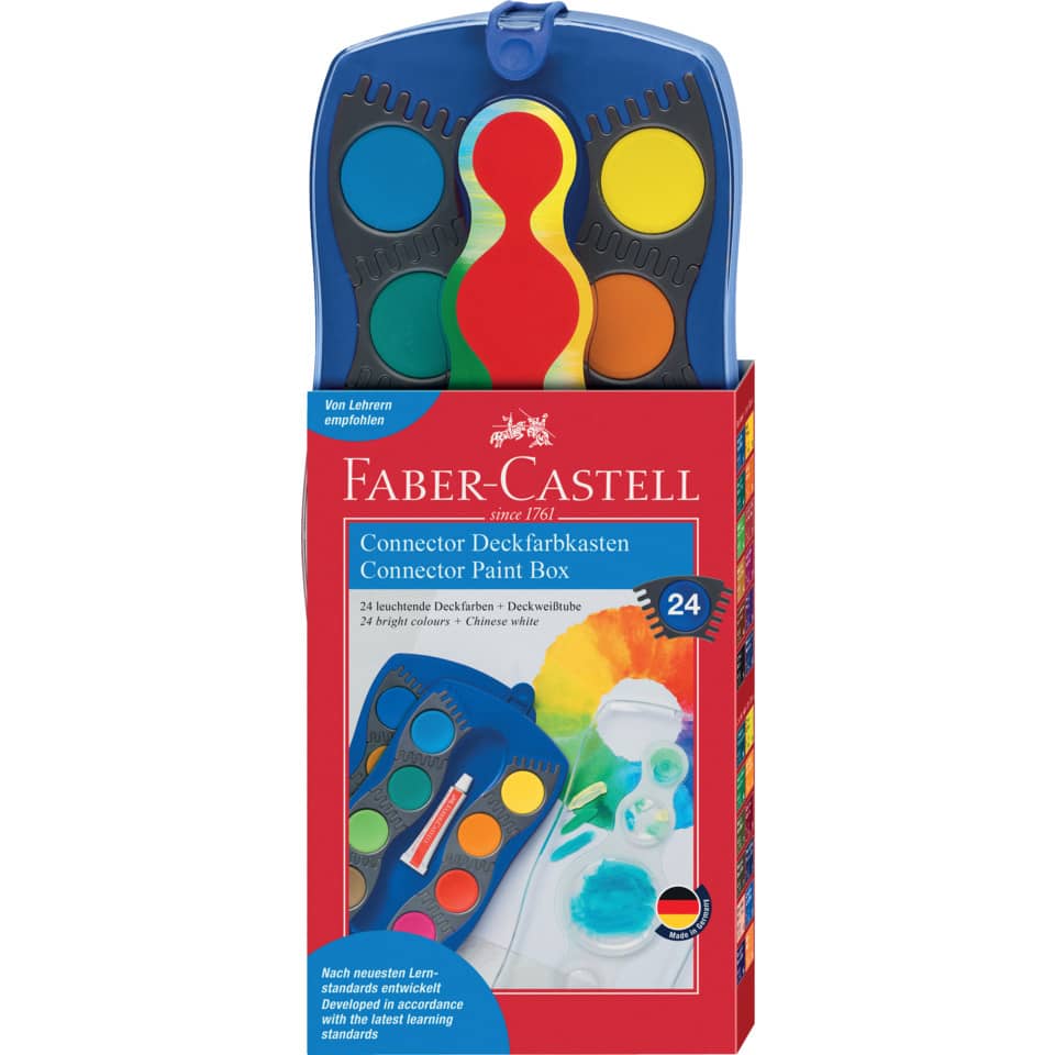 Malfarbe-Set, Wasserfarben, Farbenkasten, Deckfarben, Kunstbedarf