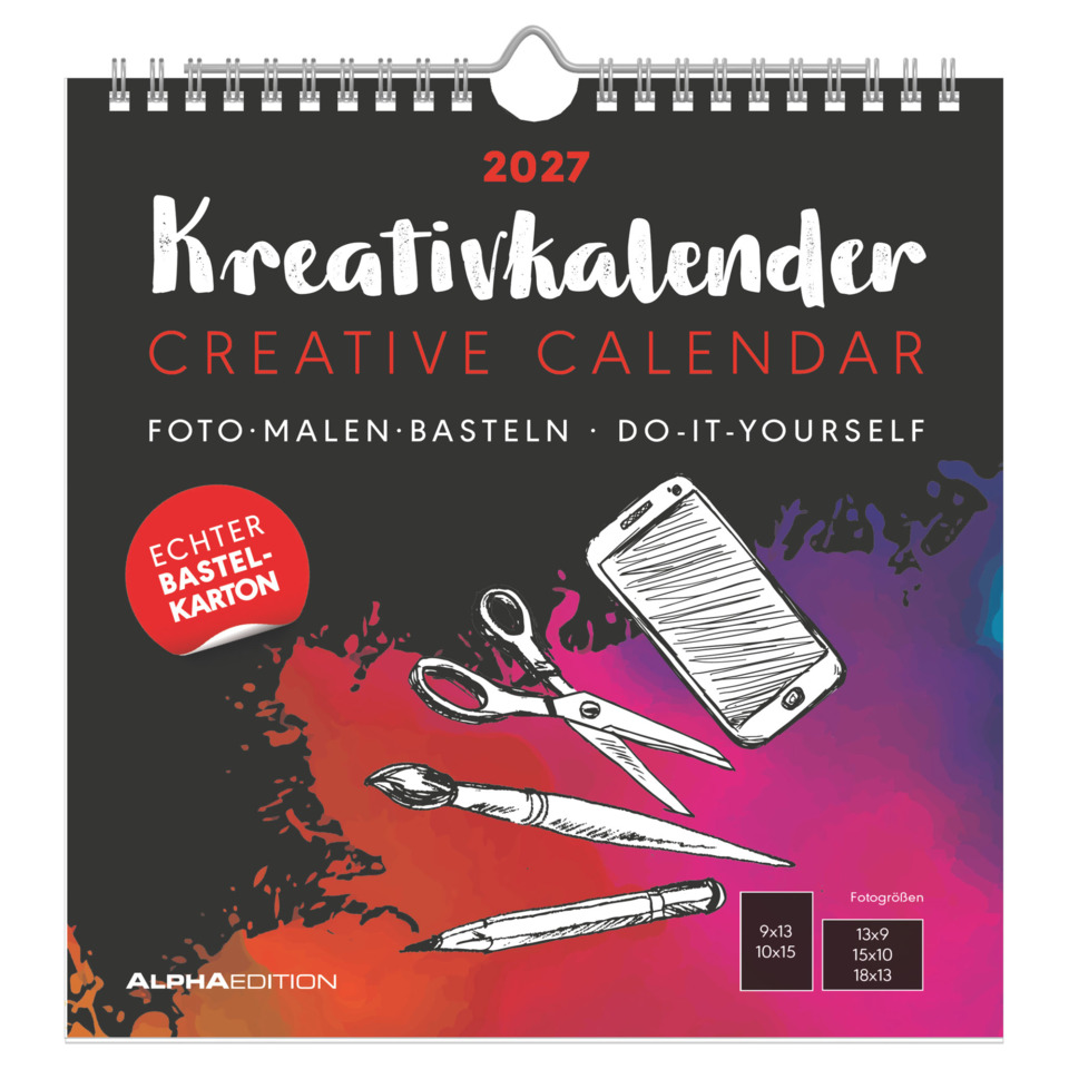 Kalender, Kreativkalender, Kunstkalender, Bastelkalender, Kunstprojekt