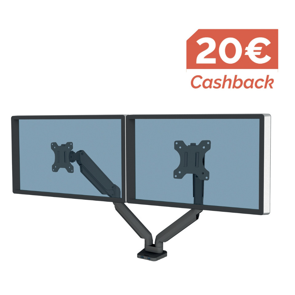 Dual monitor, Monitor arm, Desk setup, LCD screens, VESA mount