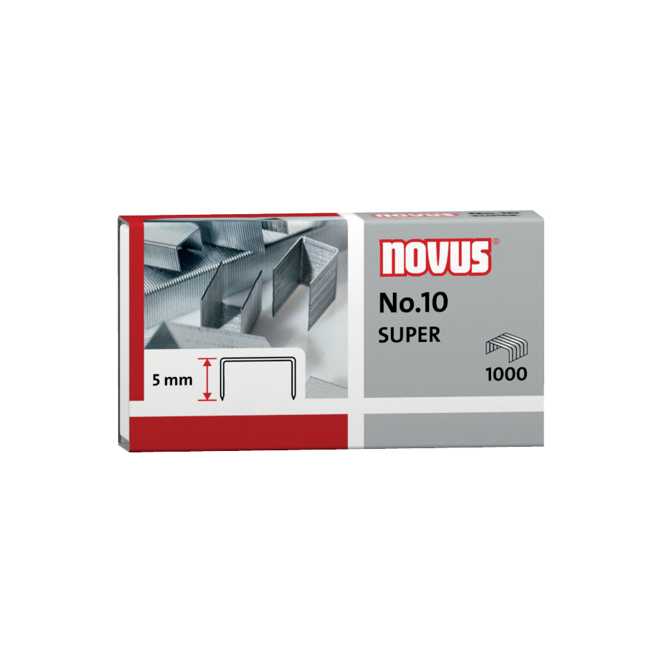 Heftklammern Nr.10 Super, 1000 Stück, verzinkt NOVUS 040-0003