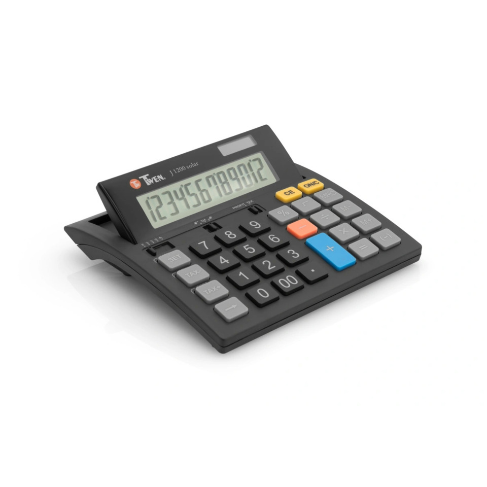 Taschenrechner, Tischrechner, Solarbetrieb, großes Display, numerische Tastatur