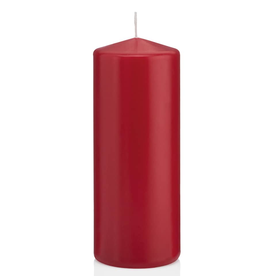 Kuchenkerze, Rote Kerze, Stumpenkerze, Deko-Kerze, Einzeln