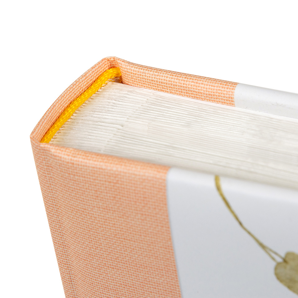 Notizbuch, Buch, orangefarbener Deckel, texturiert, Hardcover