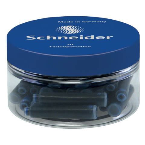 Tintenpatrone Standard für Füllhalter, königsblau, 30er Runddose SCHNEIDER 6703