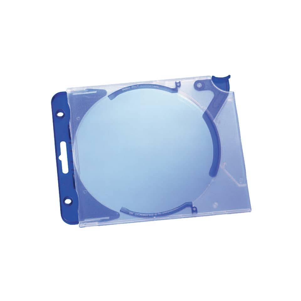 CD/DVD-Halter, Scheibenablage, optische Scheibe, blaue Transparenz, schlankes Gehäuse