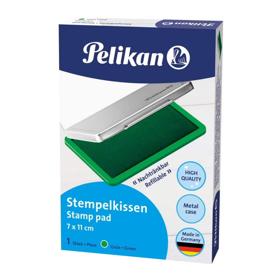 Stempelkissen, Stamp Pad, Grün, 7x11 cm, Metalldose