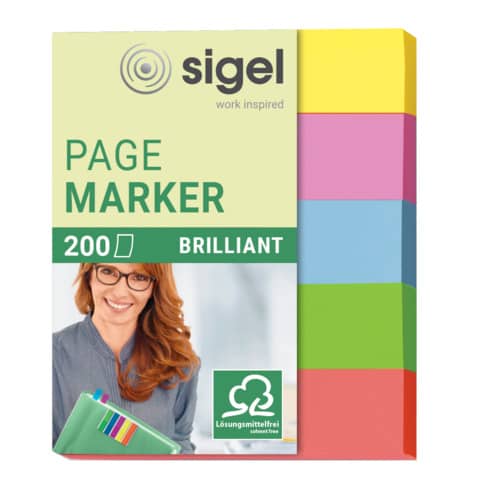 Haftmarker Mini Brillant, 12x50mm, 5x40 Blatt SIGEL HN625