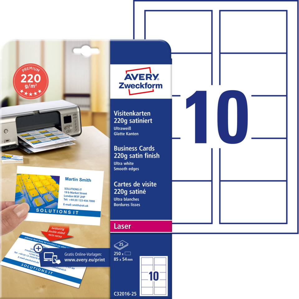 Visitenkarten, Karten, Papier, Laser, Business Cards