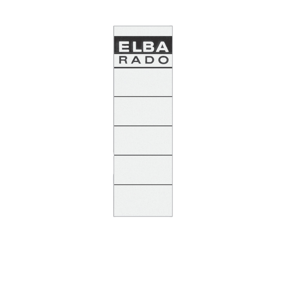 Kartonstreifen, Etiketten, Sticker, loser Etikettenstreifen, Elba Rado, Aufsteller, Etikettenstreifen, Label-Streifen, Schwarz-Weiß, Markenetikett