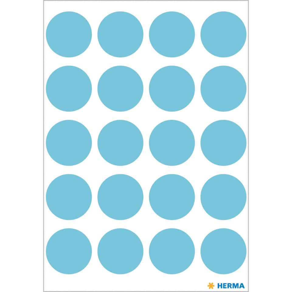 blaue Punkte, Punktgitter, Klebepapier Muster, Blaues Dot-grid, HERMA Logo