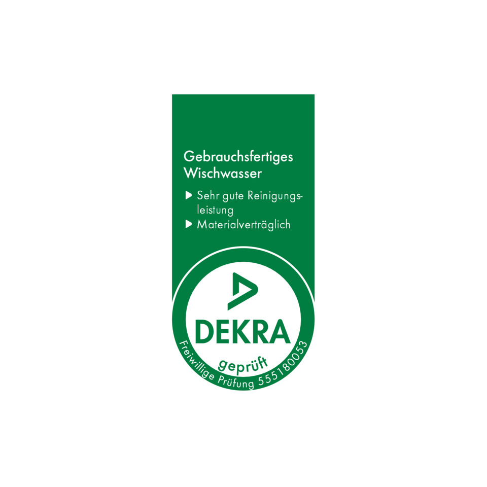 DEKRA, Geprüft, Gebrauchs-, Wischwasser, Zertifikat