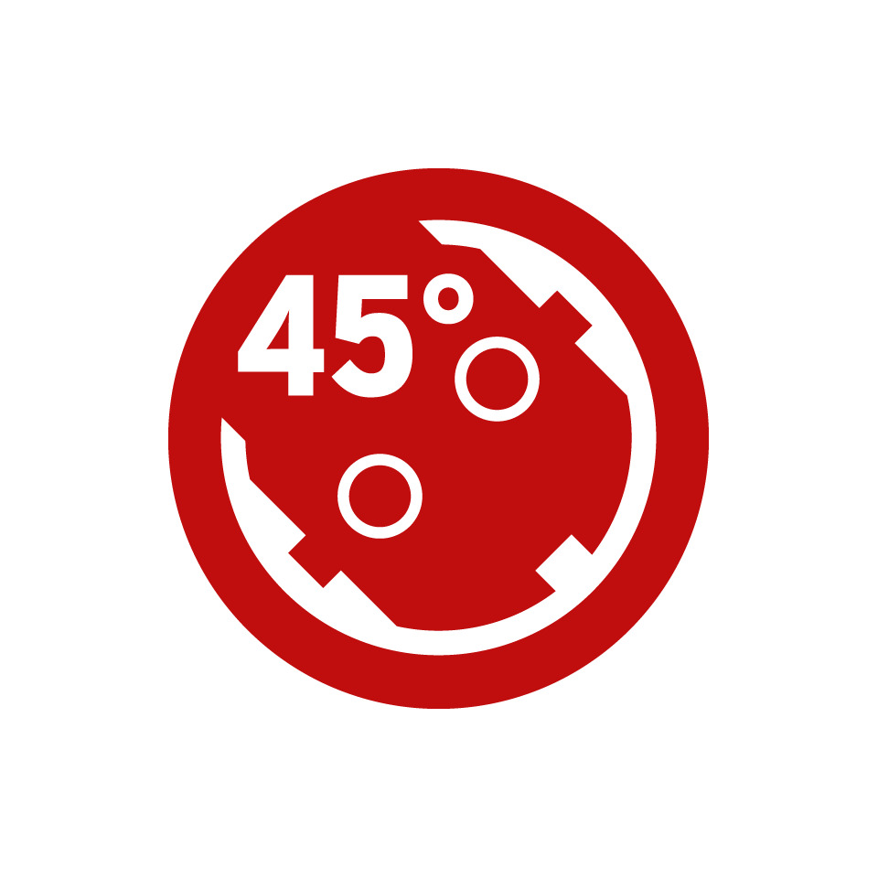 sticker, Winkelanzeige, 45 Grad, rot, rund