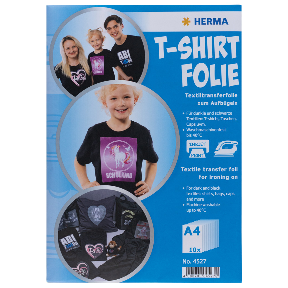 T-shirt Folie, Textiltransferfolie, Aufbügeln, A4 Blätter, Iron-on Transfer