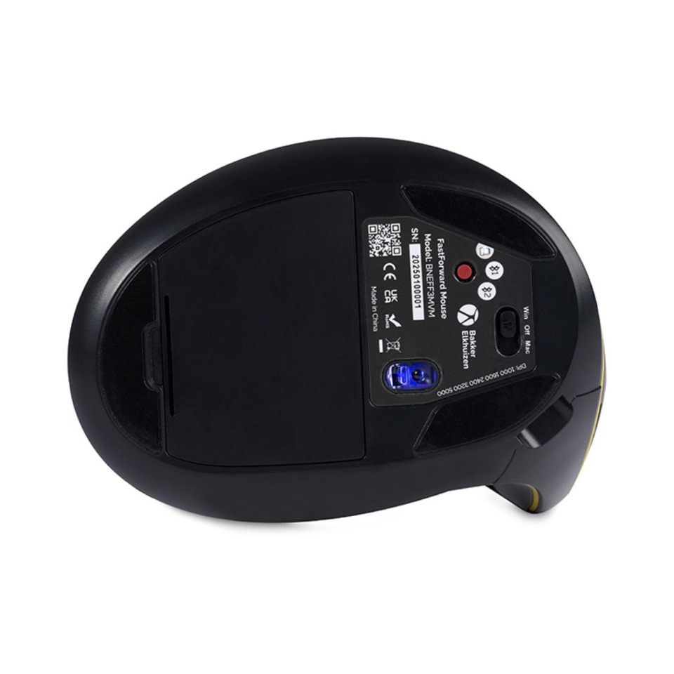 Maus, Primärtaste, USB-C Gerät, Schwarz, Ergonomisch