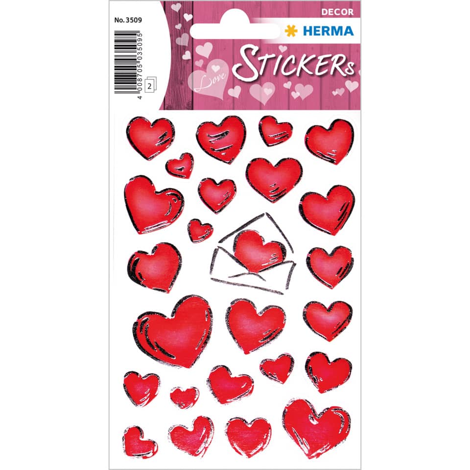 Herzen, Herzstickers, Envelope, Rot, Dekoration