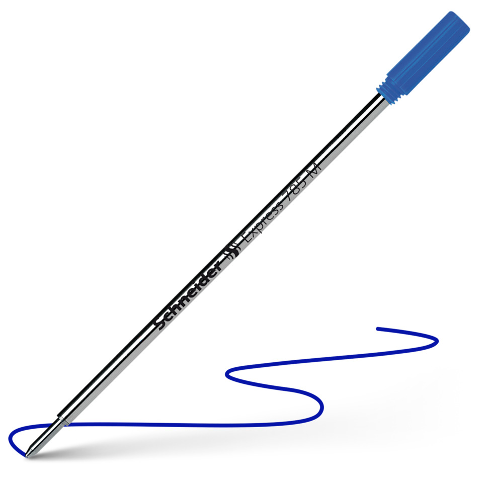 Kugelschreiber, Schreibstift, Kugelschreiber-Stift, Blaues Tintenstift, Stift mit Tintenlinie, Schreiber, Kugelschreiber, Metallkorpus, Gelschreiber, blauer Deckel