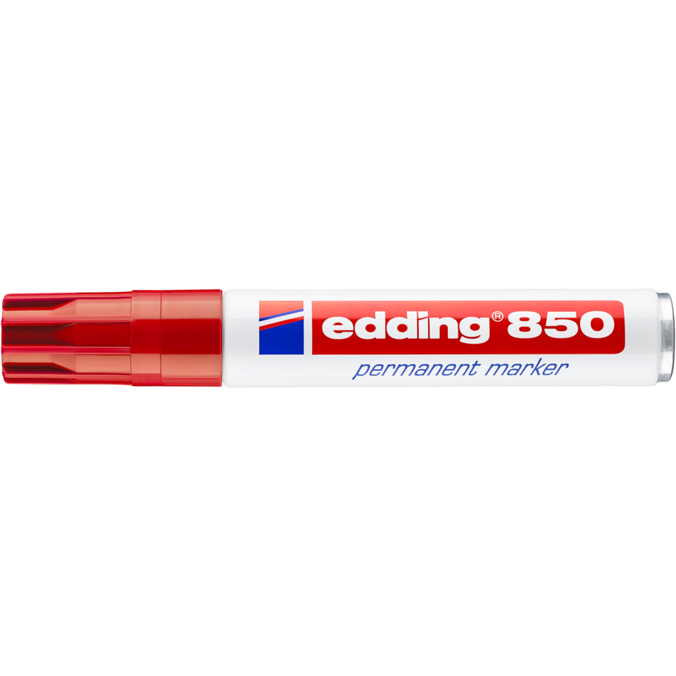 Permanentmarker, rote Kappe, weiße Gehäuse, Markerstift, Edoting 850