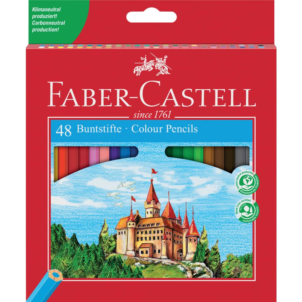 Buntstifte, Farbstifte, Kunstbedarf, Schulbedarf, Set-47 Farben