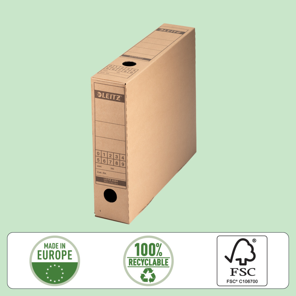 Kartonbox, Verpackung, Produktkarton, Umweltzeichen, FSC