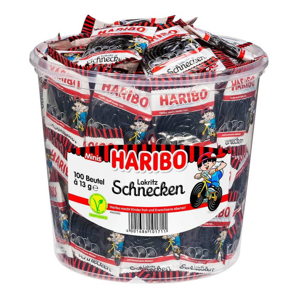 Haribo, Lakritz, Schnecken, Beutel, Snacks