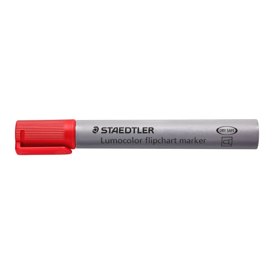 Marker, Lumocolor, Flipchart, Rote Kappe, Trockene Sicherheit