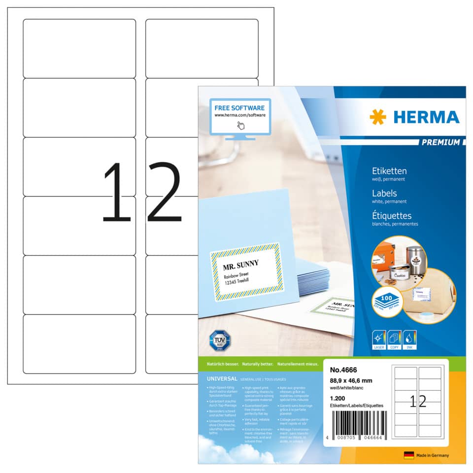 Etiketten, Labels, Papieretiketten, Klebeetiketten, Universalfähig