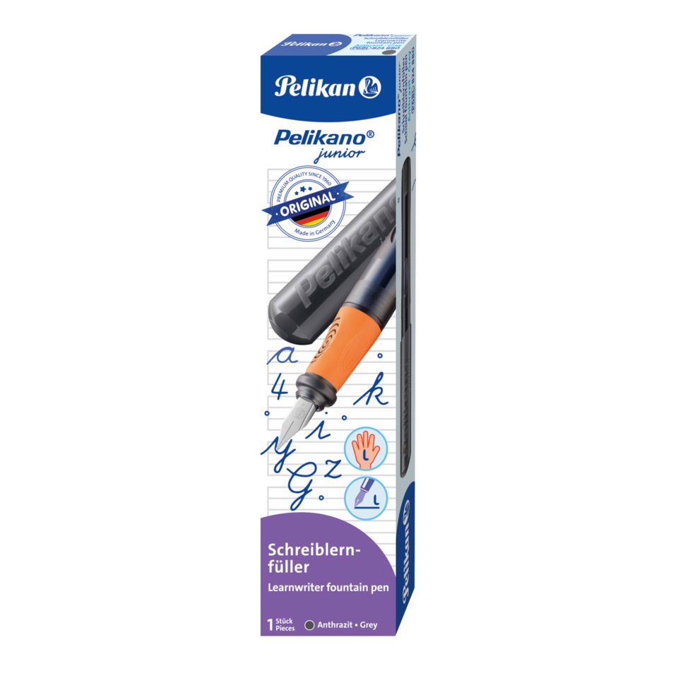 Fountain pen, Füllfederhalter, Schreibfeder, Anthrazit, Orange
