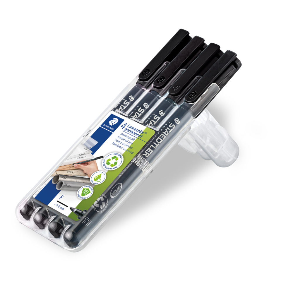 Kunststoffstifte, Boardmarker, 4er Set, feine Spitze, universaler Permanentmarker