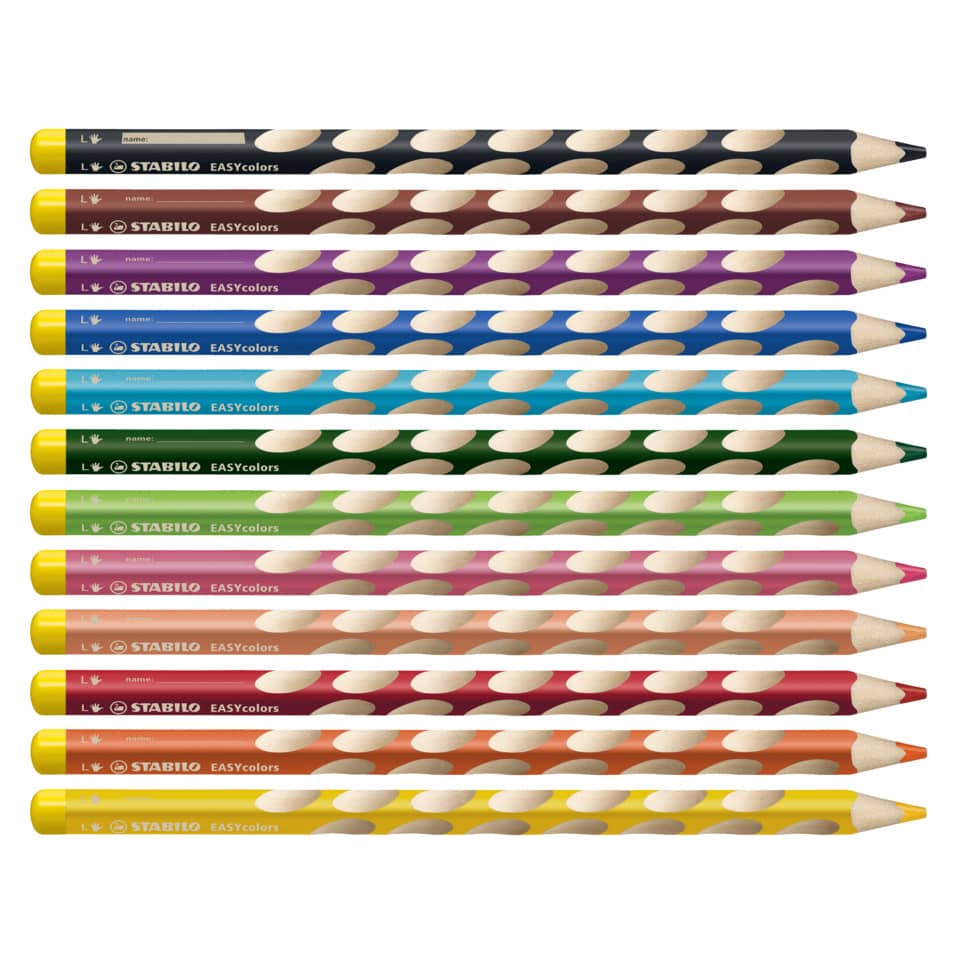 Buntstifte, Buntstift-Set, Holzstifte, Rundum-Design, EASYcolors