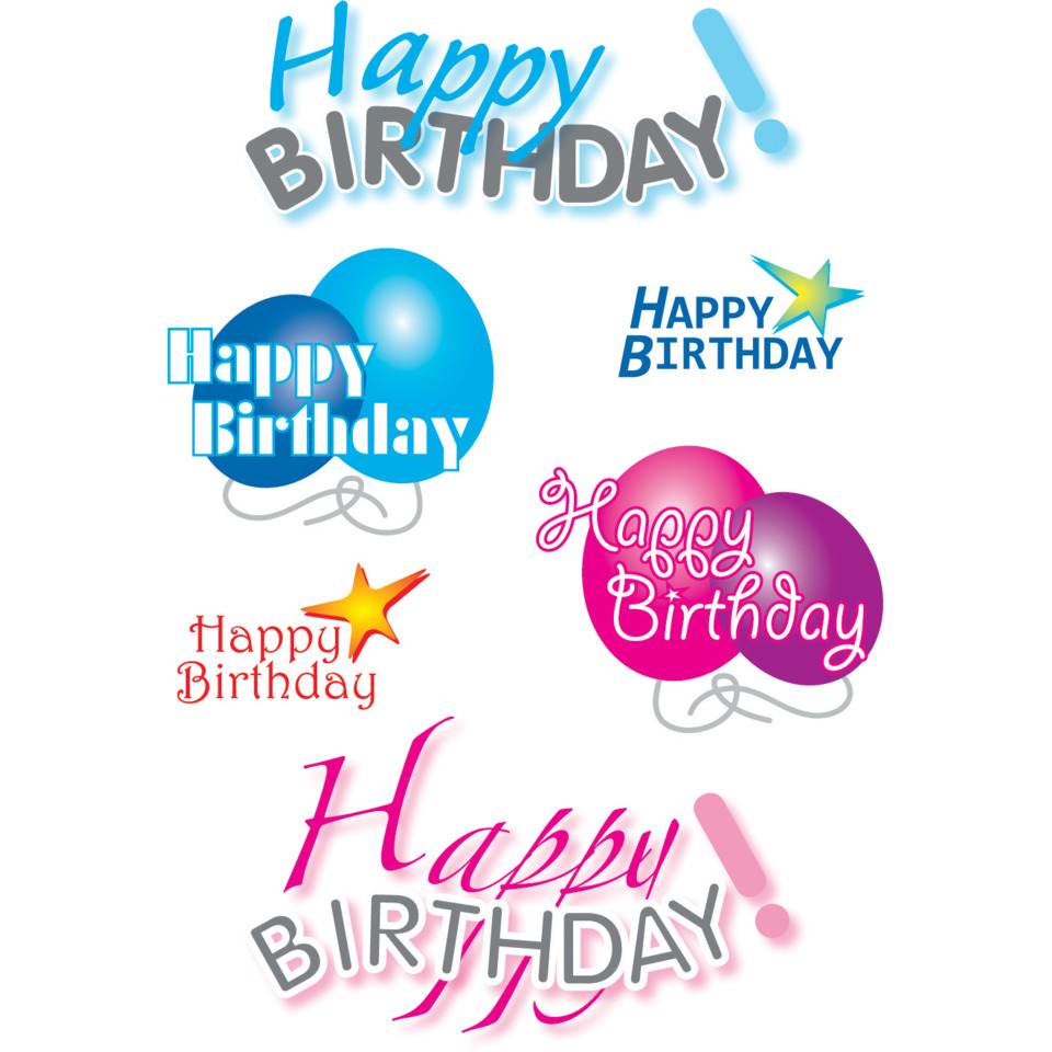 birthday, balloons, text, decor, card