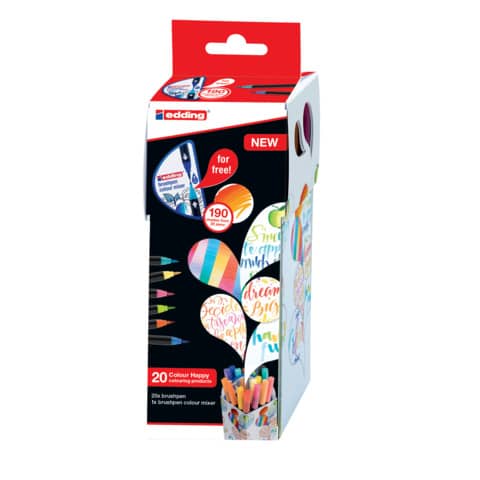 Faserschreiber Colour Happy Box, Set 20+1 Stück, sortiert EDDING 4-CH20+1