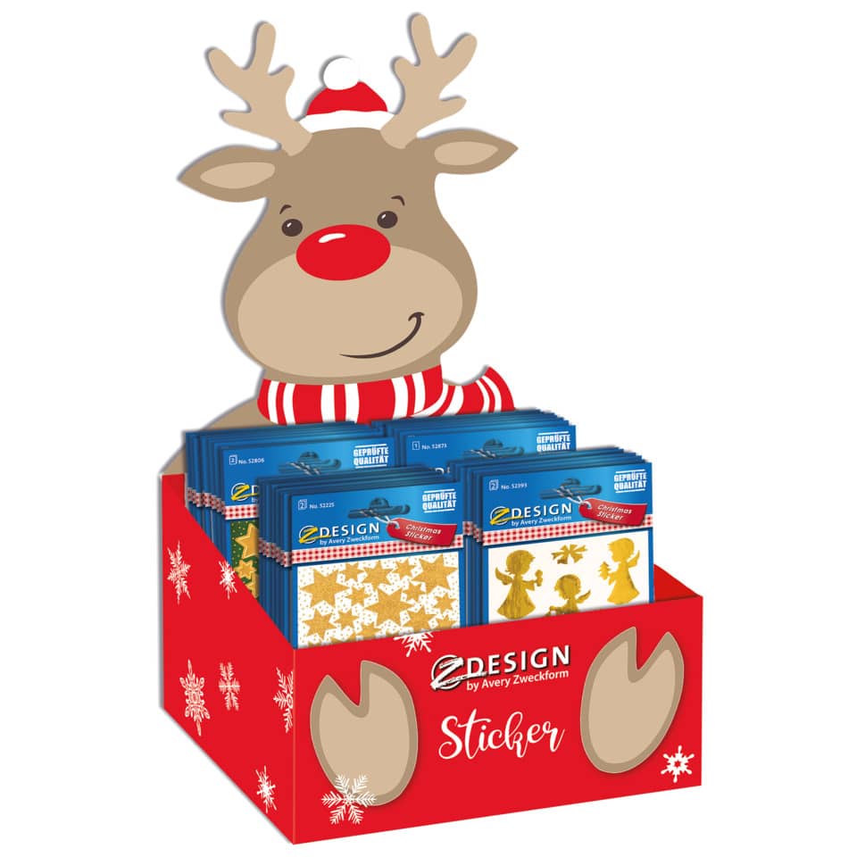 Weihnachtssticker, 80 Motive, sortiert AVERY ZWECKFORM 4076