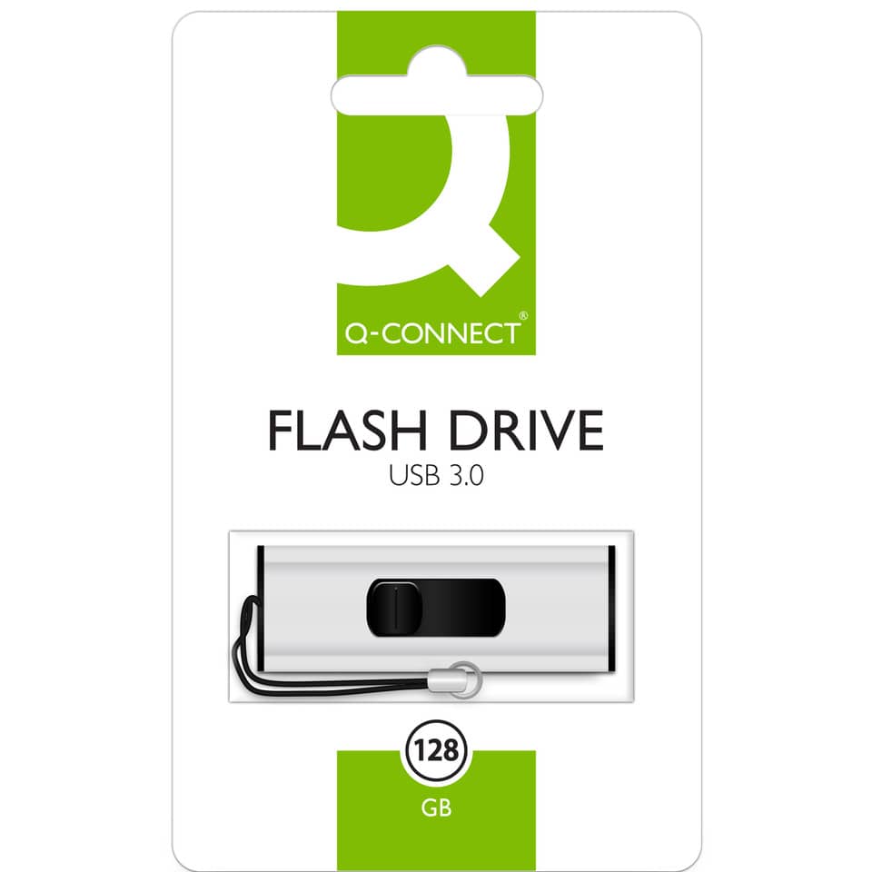Flash Drive, USB 3.0, 128 GB, Metallgehäuse, Lanyard optional