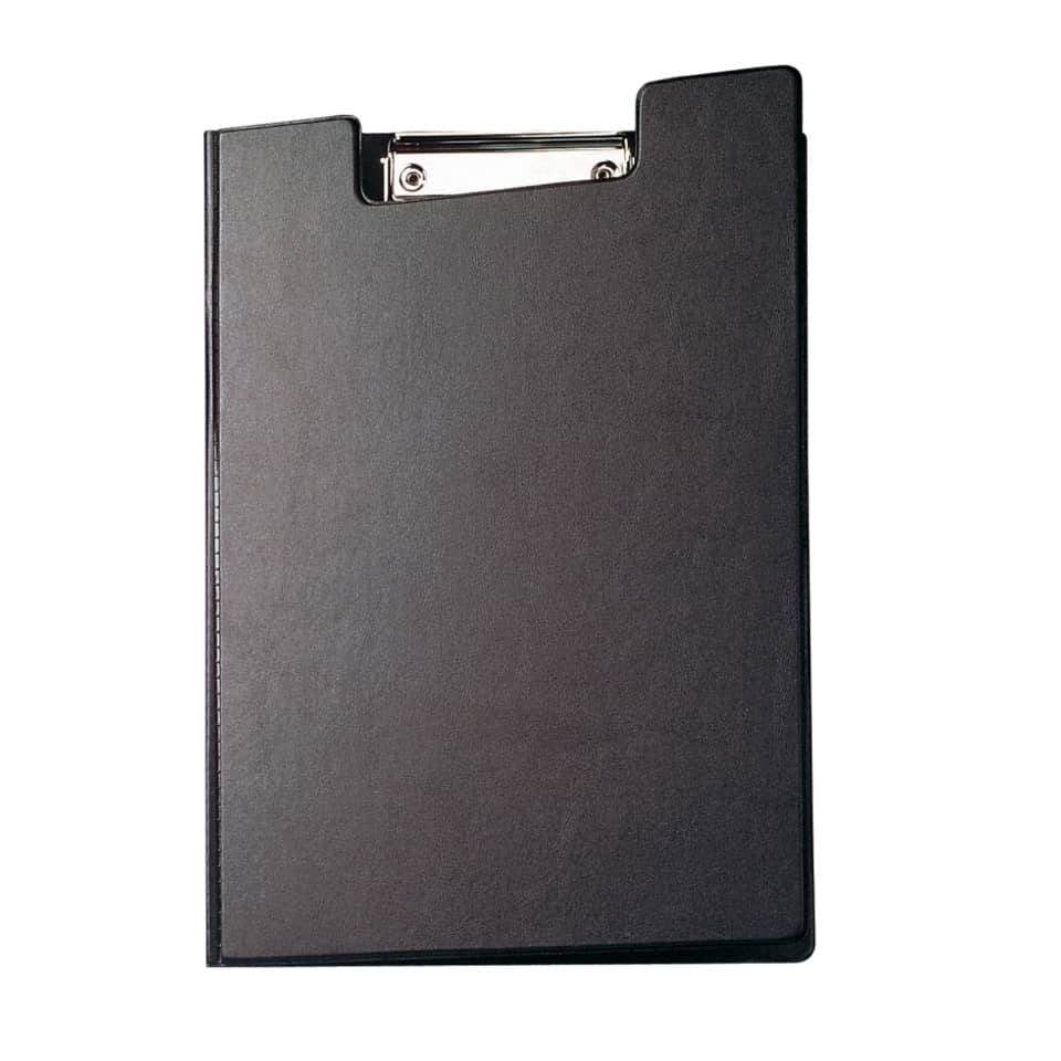 Klemmbrett, Clipboard, Metallclip, Schwarz, Hochformat