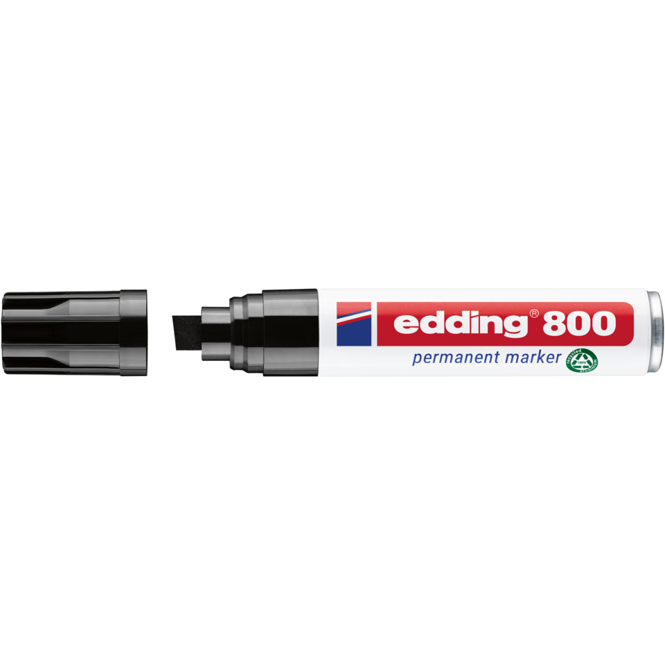 Permanentmarker 800, Keilspitze, nachfüllbar, 4-12mm, schwarz EDDING 4-800001