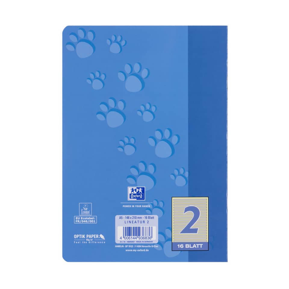 Kopierpapier, 16 Blätter, Linierte Blätter, Optikpapier, blaue Verpackung