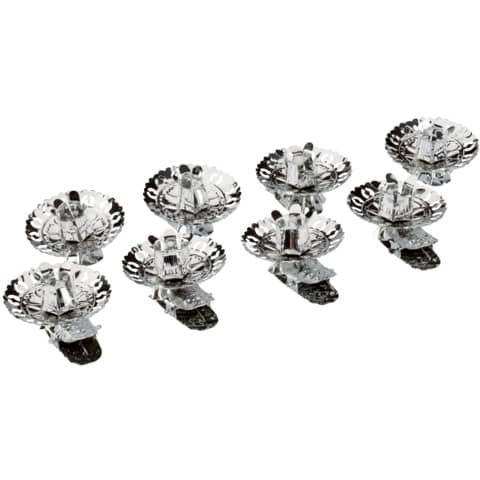 Christbaumkerzenhalter, silber  10002