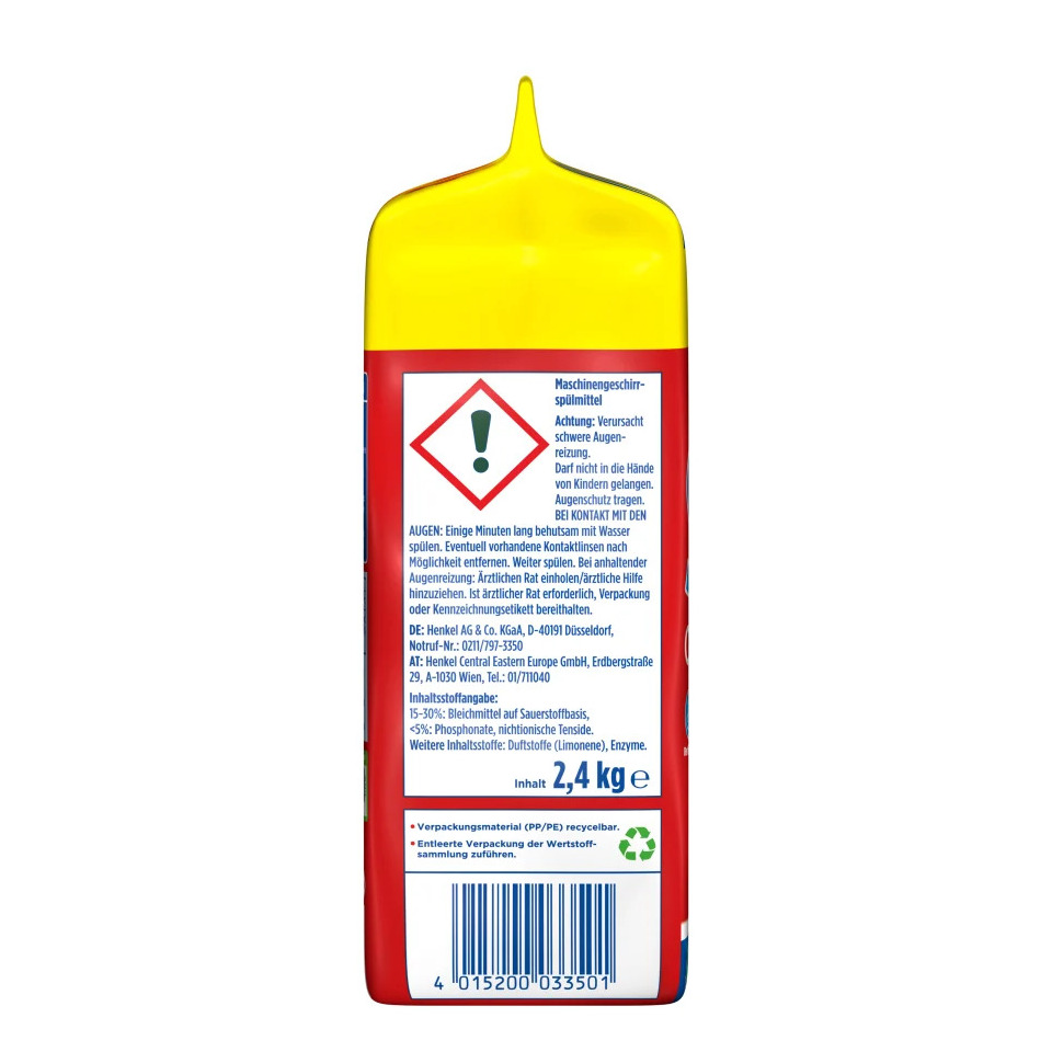 Reinigungsmittel, Flüssigreiniger, Warnsymbol, Warnhinweis, Inhalt 2,4 kg