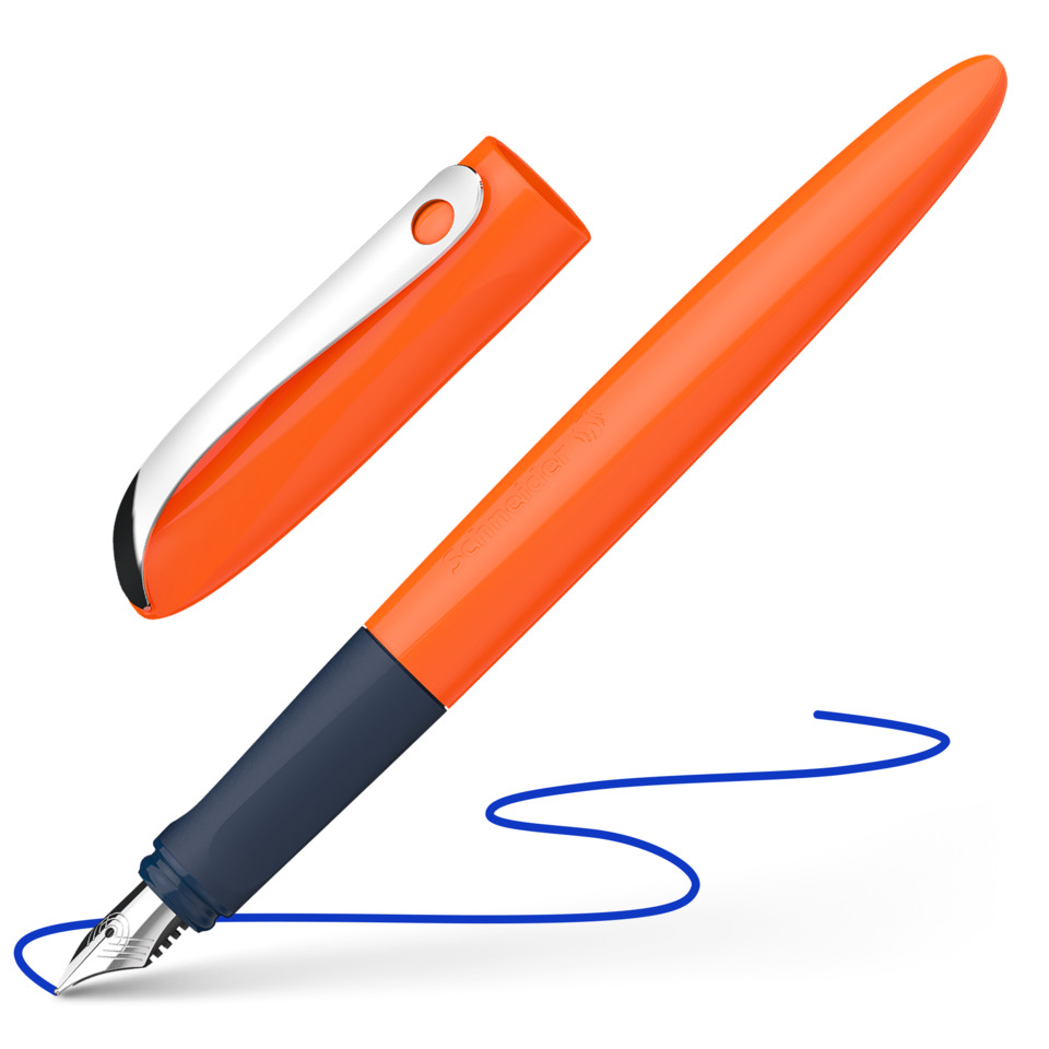 Fountain pen, Orange, Tintenstift, Feder, Nadelspitze