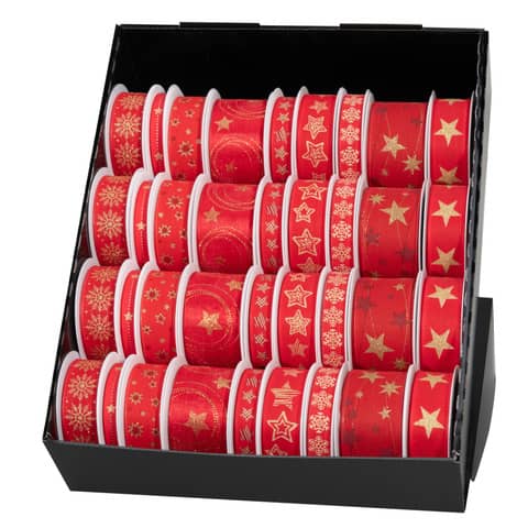 Weihnachts-Zierbandpräsenter, 36-teilig, rot GOLDINA Z633 099 94 0036