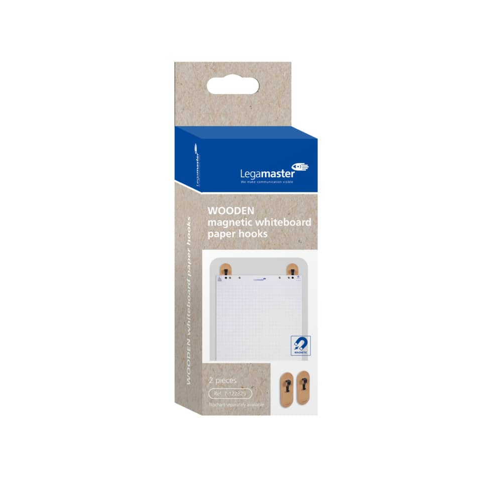Whiteboard-Papierhaken Wooden, magnetisch, 2 Stück LEGAMASTER 7-122825