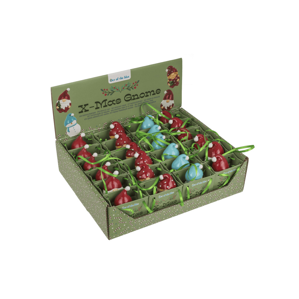 X-Mas Gnome, Gnome, Weihnachtsdeko, Kugelanhänger, Halterung Grün