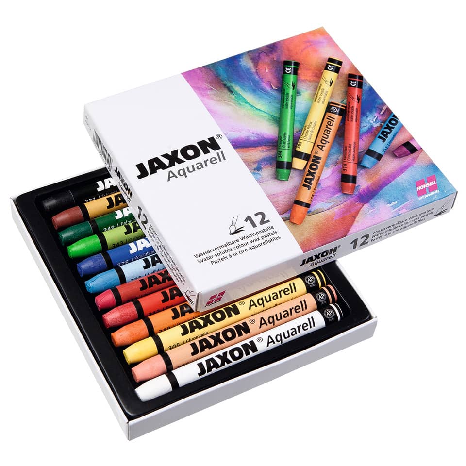Aquarellstifte, Pastellstifte, 12er Set, Farbstifte, Wasservermalbare Stifte