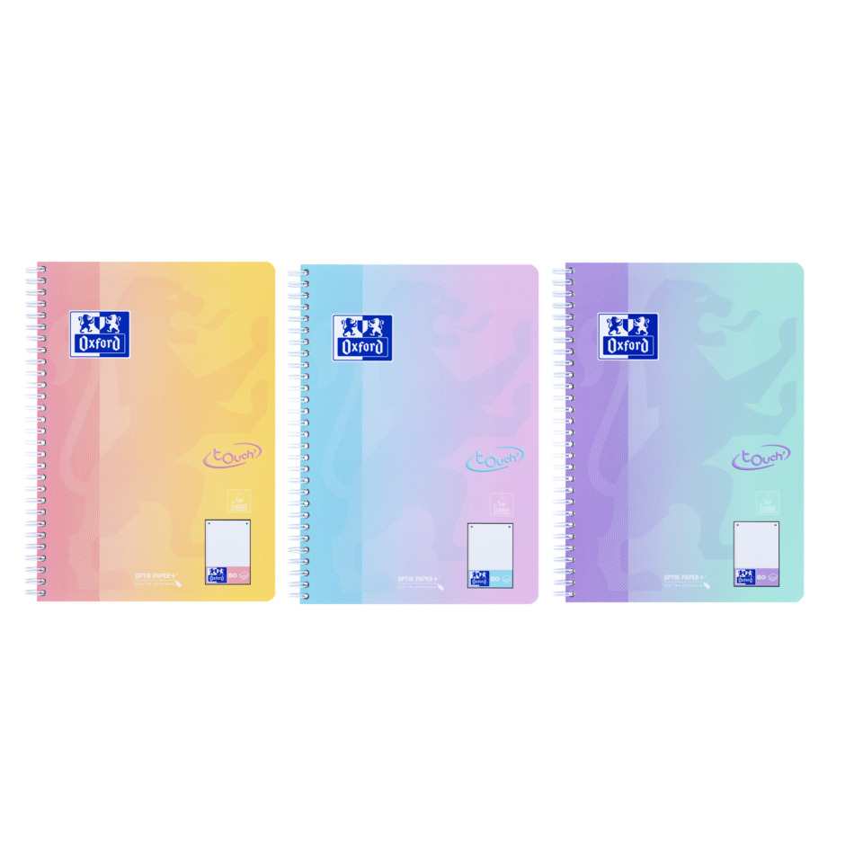 Notizbuch, Spiralbindung, Pastellfarben, Oxford, Klebeband/Band-Design