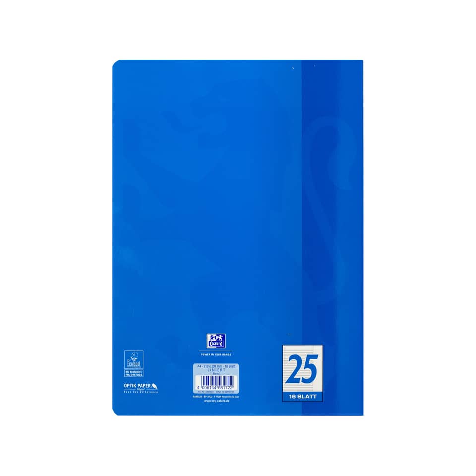 blaues Heft, Kopierpapier, 16 Blätter, 16 Blatt, A4