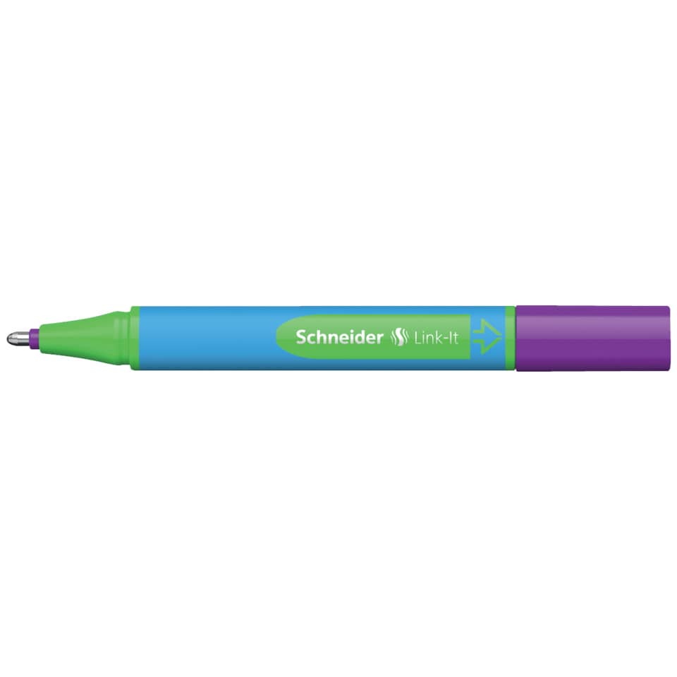 Marker, Highlighter, Blue body, Green cap, Purple cap