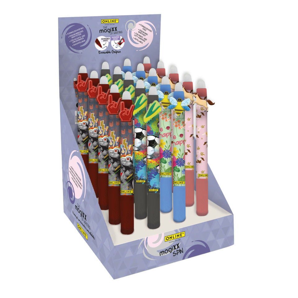 Glitter pens, Marker set, Künstler-Set, Stifthalterung, Display